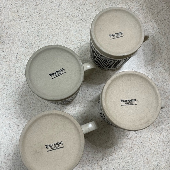 World Market stoneware mug set - Picture 2 of 10